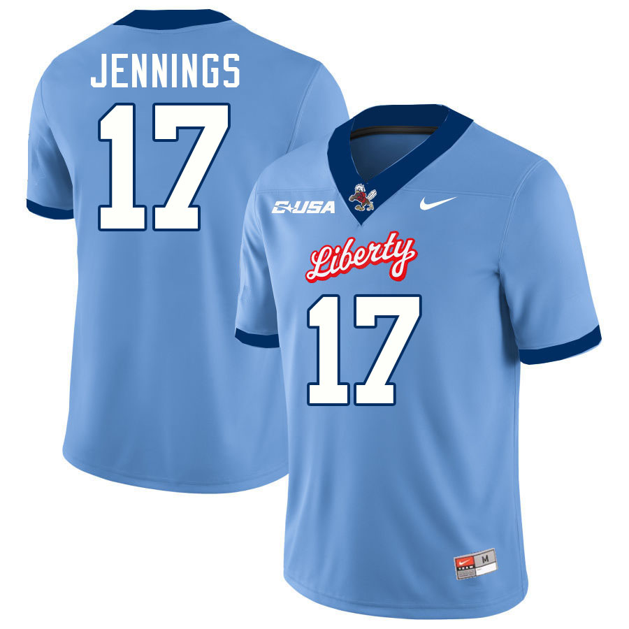 Liberty Flames #17 Bryson Jennings College Football Jerseys Stitched-Light Blue